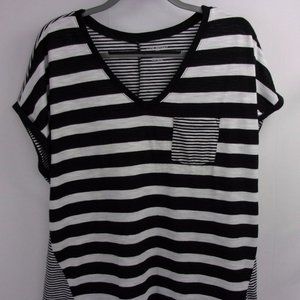 Lane Bryant Black and White Stripped Tee